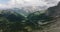 Wide Aerial Landscape of Val Gardena in the Dolomites