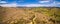 Wide aerial panorama of Australian countryside.