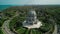 Wide Aerial shot of Chicago White Temple House of Worship