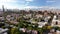 Wide angle aerial shot of Brooklyn on a sunny afternoon