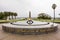 Wide-angle image of State War Memorial at Kings Park and Botanic Garden with Eternal Flame in Perth, Western Australia