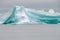 Wide-angle lens shot of a massive iceberg at Disko Bay, Greenland