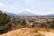 Wide Angle Panoramic Sightseeing View of Antigua\\\'s Cerro De La Cruz with Agua Volcano in background