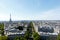 Wide angle Paris, France with Eiffel Tower