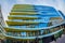 Wide angle shot of futuristic office building in Central London