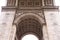 Wide-angle shot of parisian Arc de Triomphe underneath