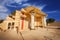 A wide angle shot of the partially restored ruins of Knossos Palace in Heraklion