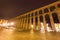 Wide angle shot of Roman Aqueduct