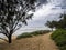 Wide angle shot of the Sunshine Coast of Queensland, Australia under a clouded sky