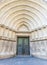 Wide angle South Door, Cathedral of Saint Mary of Girona, Girona, Catalonia, Spain