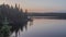 A Wide Angle Sunset Timelapse of Calm Vern Lake in Northern Minnesota