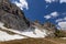 Wide angle view of an alpine valley