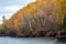 Wide angle view of the Apostle Islands Mainland Sea Caves near Meyers Beach during the fall