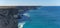 wide angle view of bunda cliffs on the nullabor plain