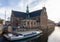 Wide angle view of the Church of Holmen with the Kronometertrappen Boat Tour Agency