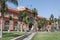 Wide angle view of Egyptian Museum in Cairo, Egypt.