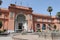 Wide angle view of the Egyptian Museum entrance in Cairo, Egypt.