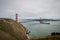 Wide angle view of the Golden Gate Bridge in San Francisco as seen from the Marin Headlands