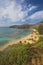 Wide-angle view of Hanauma Bay, Hawaii vertical