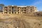 Wide Angle View Of New Apartment Building Under Construction