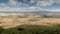 Wide angle view of ngorongoro crater in tanzania