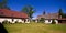 Wide angle view of rural residence in Poland