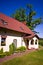 Wide angle view of rural residence in Poland