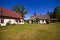 Wide angle view of rural residence in Poland