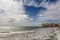 Wide angle view of the San Sebastian Beach, Sitges