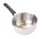 Wide of black handle stainless steel pot