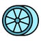 Wide car wheel icon vector flat