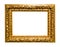 Wide carved golden wooden picture frame cutout