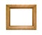 Wide classic carved wooden picture frame isolated