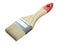 Wide flat repair brush with wooden handle, painting tool