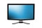 Wide flat screen LCD computer monitor. vector illustration.