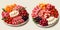 Wide format illustration of assorted meat products