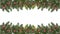 Wide garland of Christmas trees, isolated. Branches of Christmas