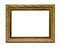 Wide gold and brown wooden picture frame cutout