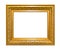 Wide gold wood picture frame cutout