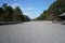 A wide gravel road in Kyoto Gyoen National garden