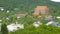 Wide high angle shot of po lin monastery at tan tian in hong kong