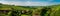 Wide hires panoramic landscape view of Black Forest vineyard valley
