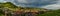 Wide hires panoramic landscape view of green valley in Schwartzwald