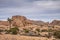 Wide landscape with boulders, Joshua Tree National Park, CA, USA