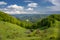 Wide landscape in a remote rural area of Transylvania mountains