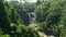 Wide morning shot of tegenungan waterfall on the island of bali