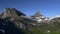 a wide morning view of mt clements and reynolds mountain near logan pass at glacier national park