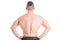 Wide muscular back male