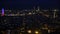 Wide night view of Barcelona.Time Lapse