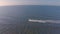 Wide Open Ocean Aerial, Boating at Sunrise